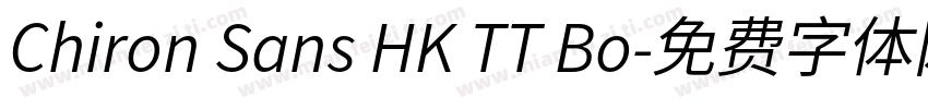 Chiron Sans HK TT Bo字体转换